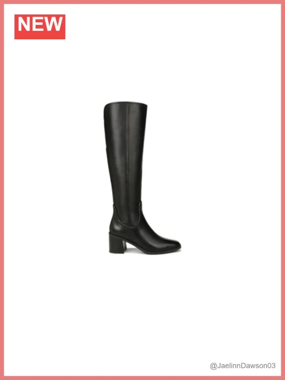 Over-the-Knee Leather Boots Block Heel Square Toe Comfort